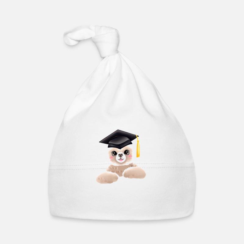 Bachelor Absolvent Alpaka Studium Schulabschluss Baby Bio-Mütze