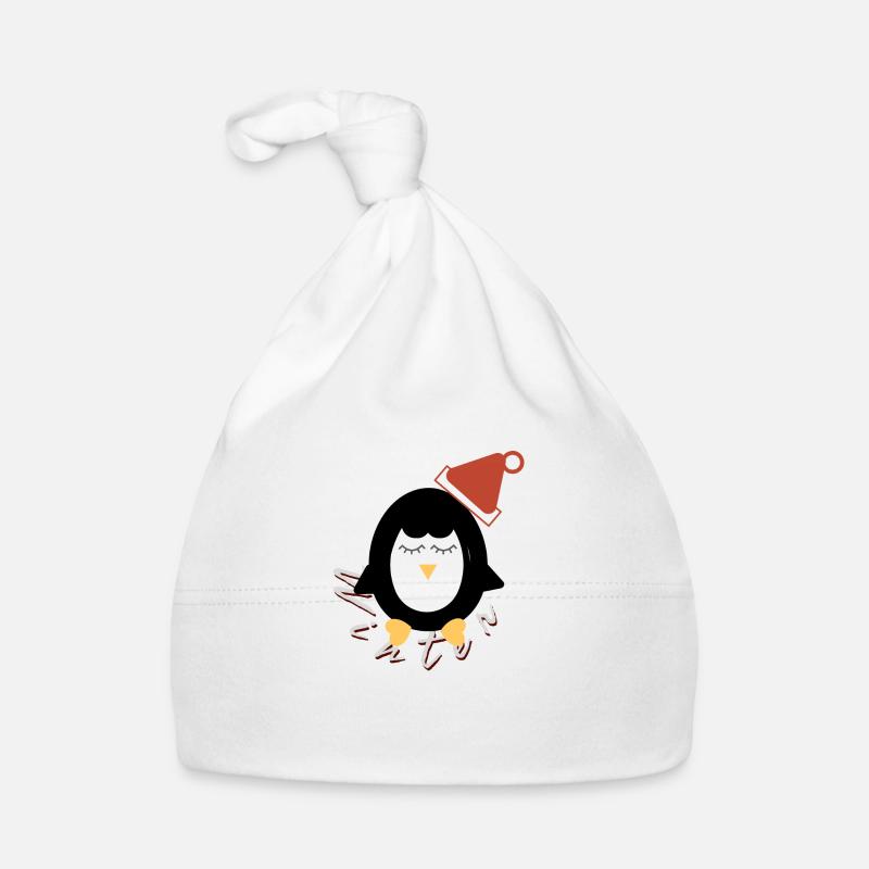 Pingouin en hiver Bonnet bio Bébé