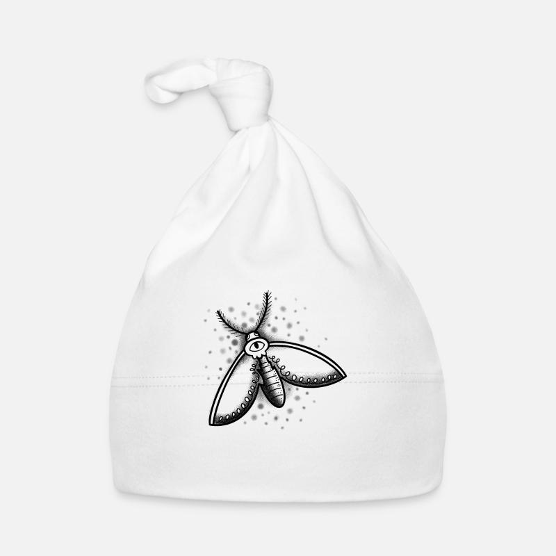 Witchcore moth with all seeing eye Organic Baby Cap