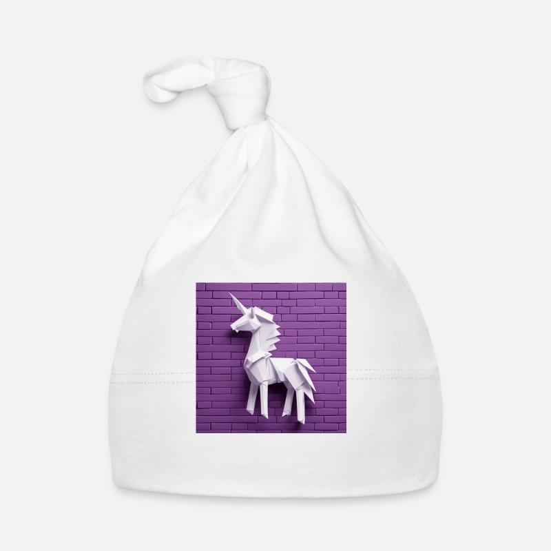 Licorne blanche Bonnet bio Bébé