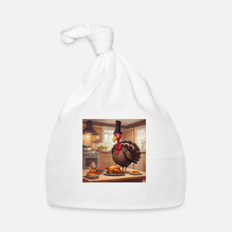 Turkey in Kitchen Baby Bio-Mütze