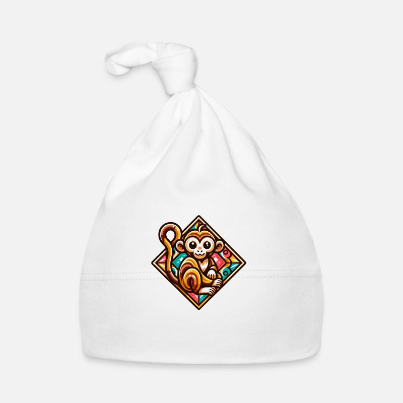 Monkey 'So-Cute' Bonnet bio Bébé