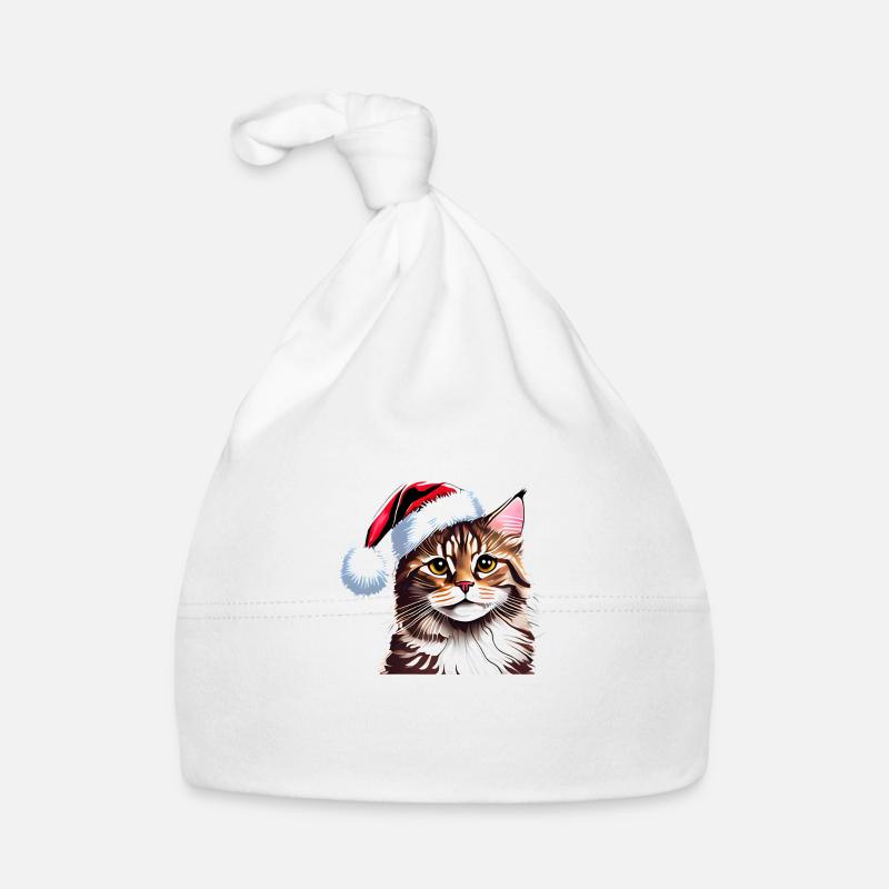 Maine Coon Noël chat Noël chat chaton chaton Bonnet bio Bébé