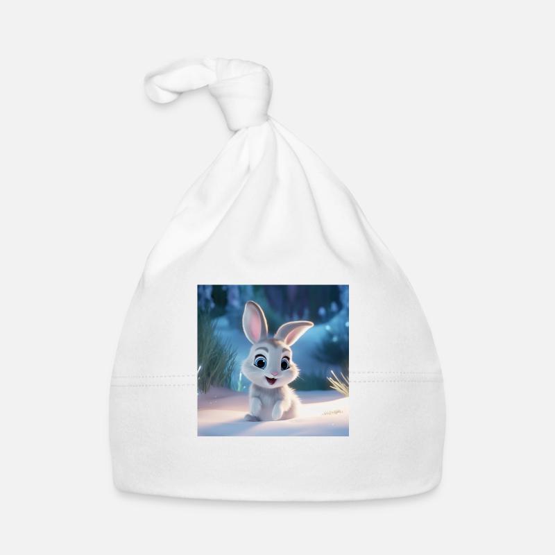 Lapin mignon en hiver Bonnet bio Bébé