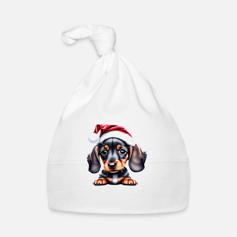 Teckel Noël Teckel Chiot Chien Noël Bonnet bio Bébé