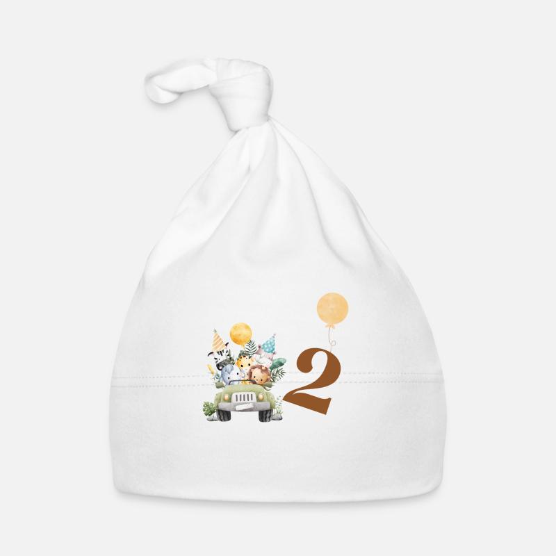 2e anniversaire safari Bonnet bio Bébé
