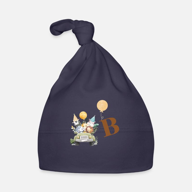 Letter B Safari Organic Baby Cap