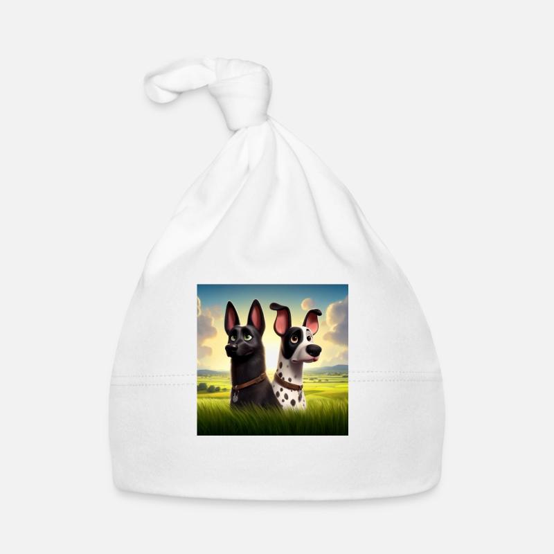 Zwei Hunde, Hund, Hunde Baby Bio-Mütze