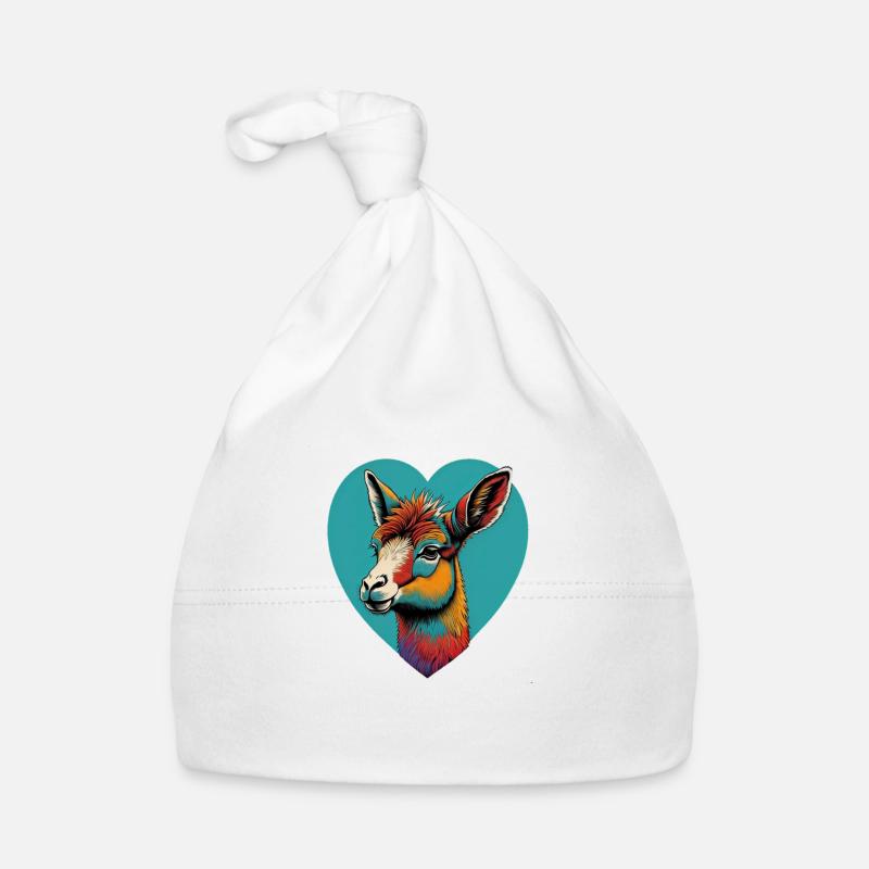 Lama Heart Baby Bio-Mütze