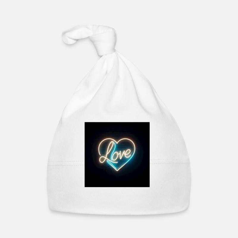 Neon Herz Baby Bio-Mütze