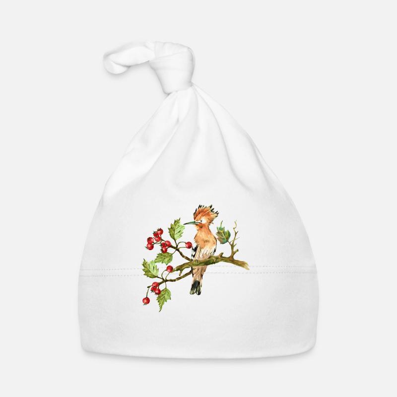 Bunter Vogel Baby Bio-Mütze