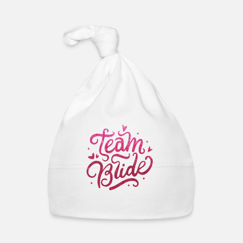 Junggesellinnenabschied Team Bride in Pink Glitter Baby Bio-Mütze
