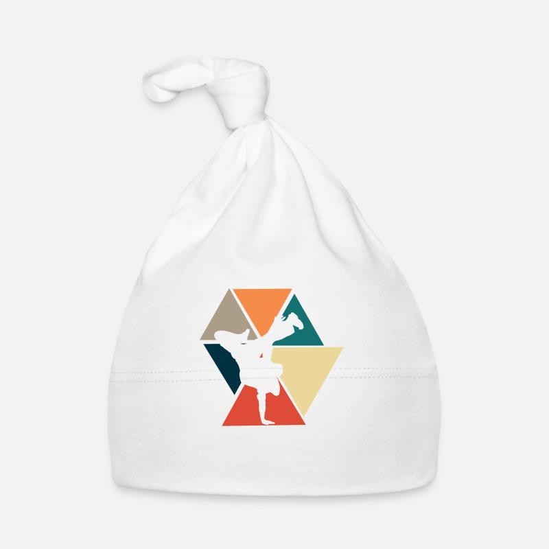 Breakdance rétro vintage-idée cadeau breakdance - Bonnet bio Bébé - blanc