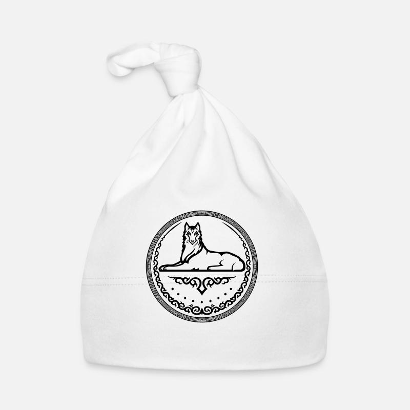 Armoiries tchétchènes - Une couleur - Bonnet bio Bébé - blanc