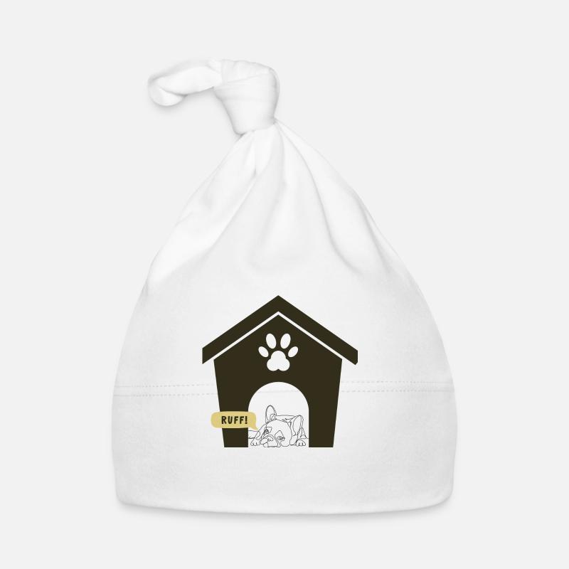 Ruff Day Hundedesign - Baby Bio-Mütze - Weiß