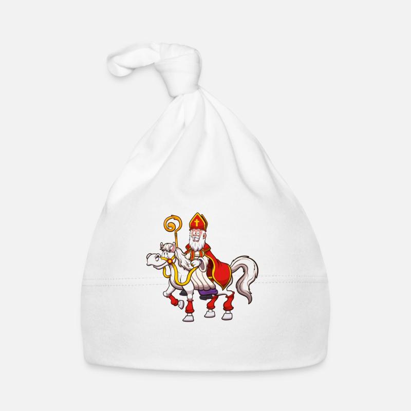 Saint Nicolas à cheval Bonnet bio Bébé