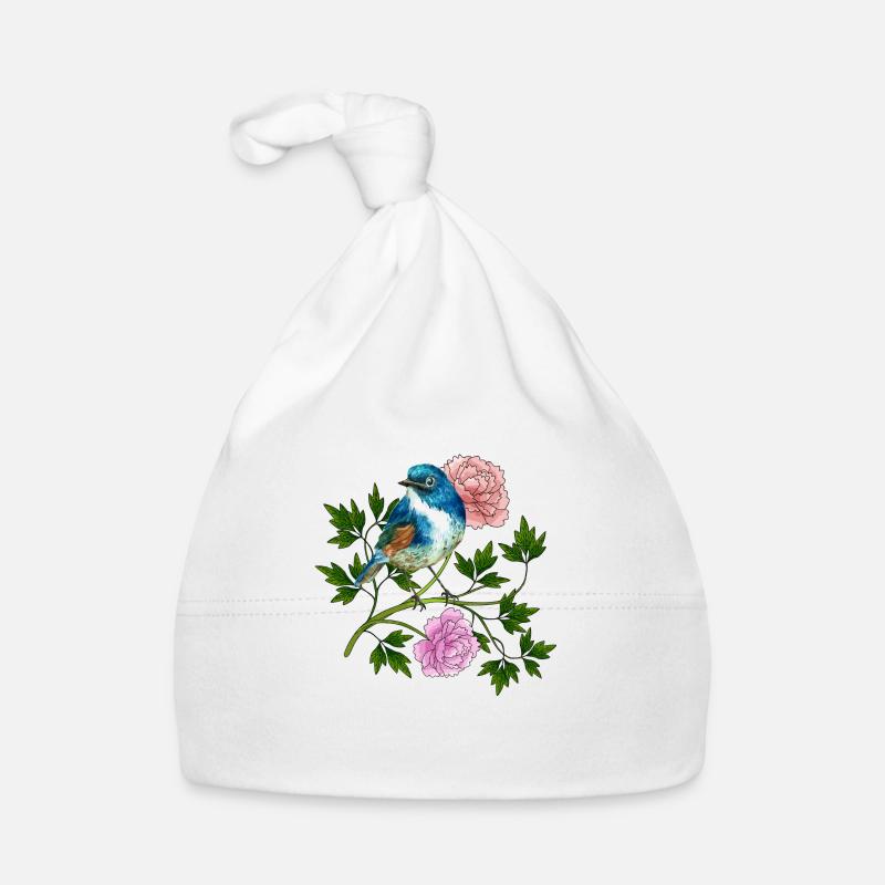 Bunter Vogel Baby Bio-Mütze