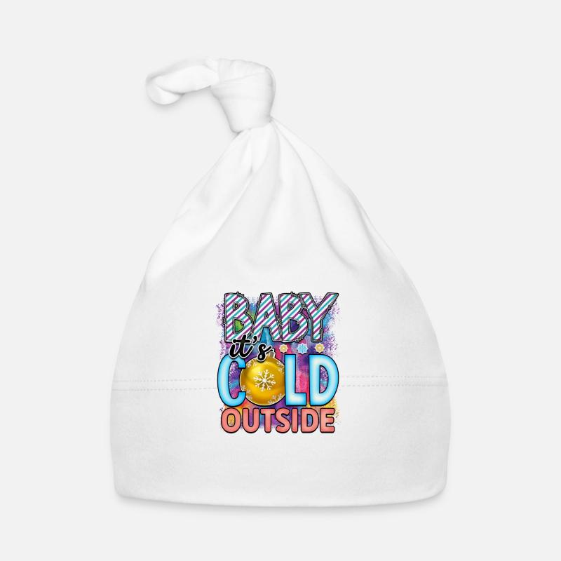 Baby its cold outside Organic Baby Cap