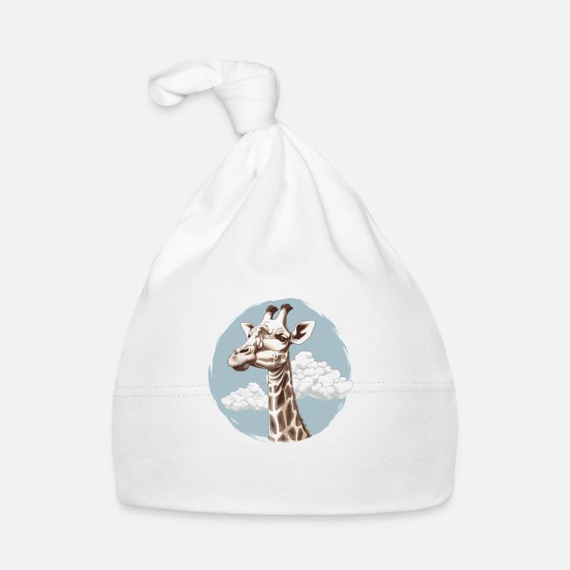 Giraffe im Himmel Baby Bio-Mütze