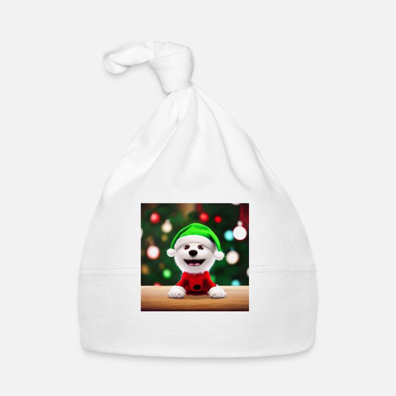Chien mignon dans le sentiment de Noël Bonnet bio Bébé