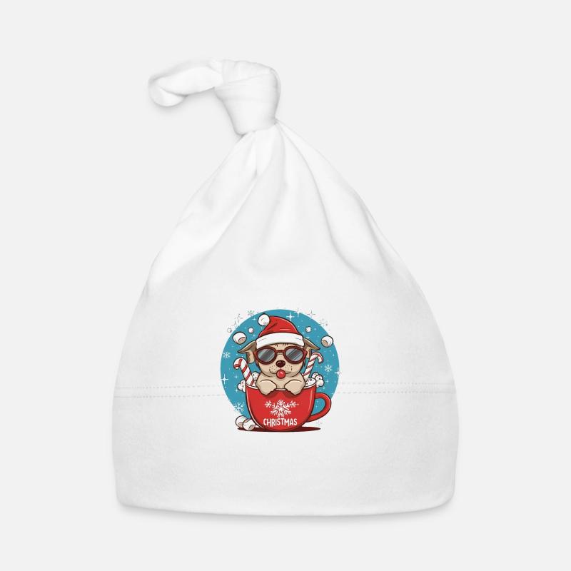Chiot de Noël en Mug - Joyeux Noël Bonnet bio Bébé