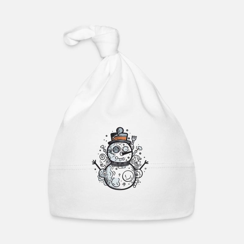 Schneemann Baby Bio-Mütze