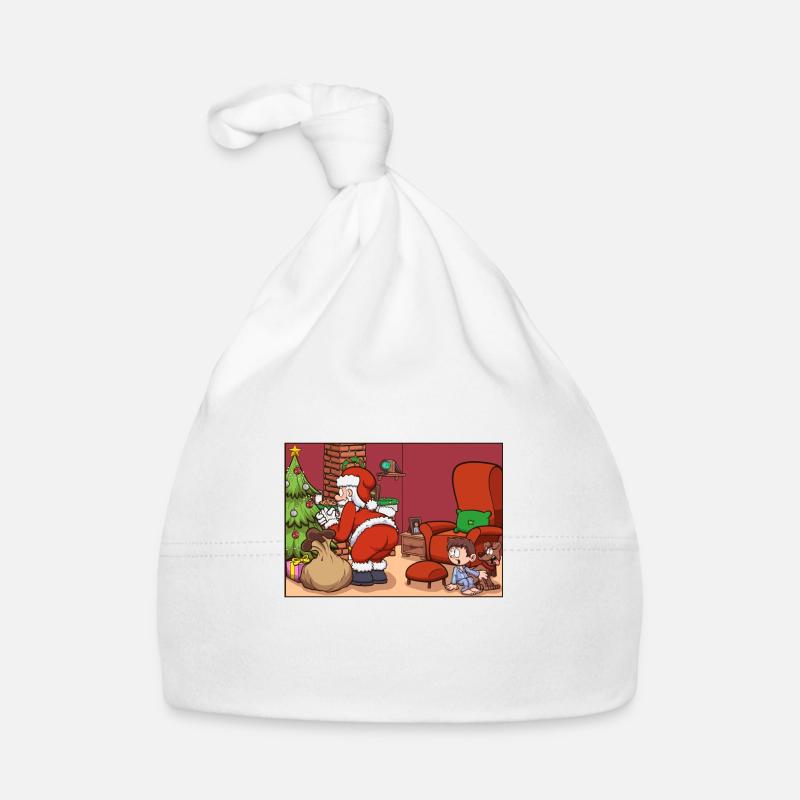 Der Weihnachtsmann wird an Heiligabend erwischt Baby Bio-Mütze