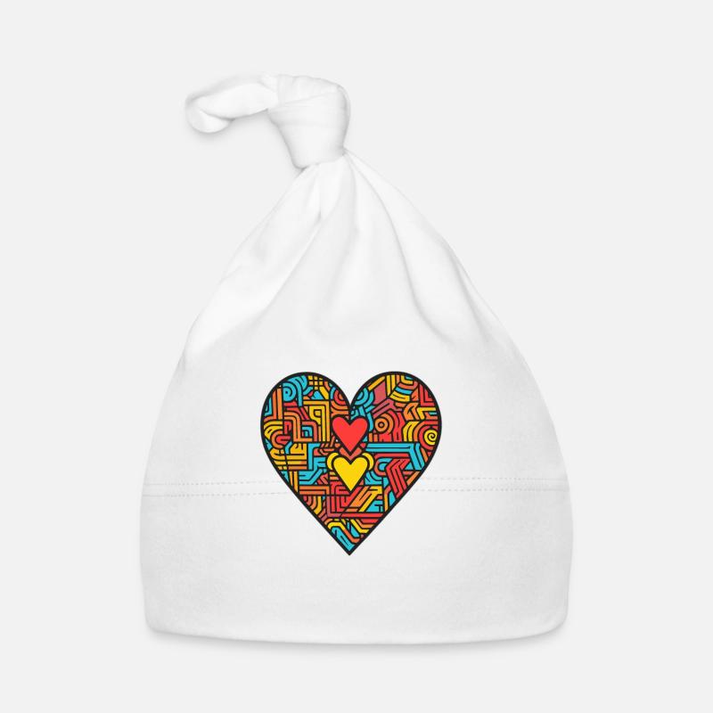 Herz Liebe Baby Bio-Mütze