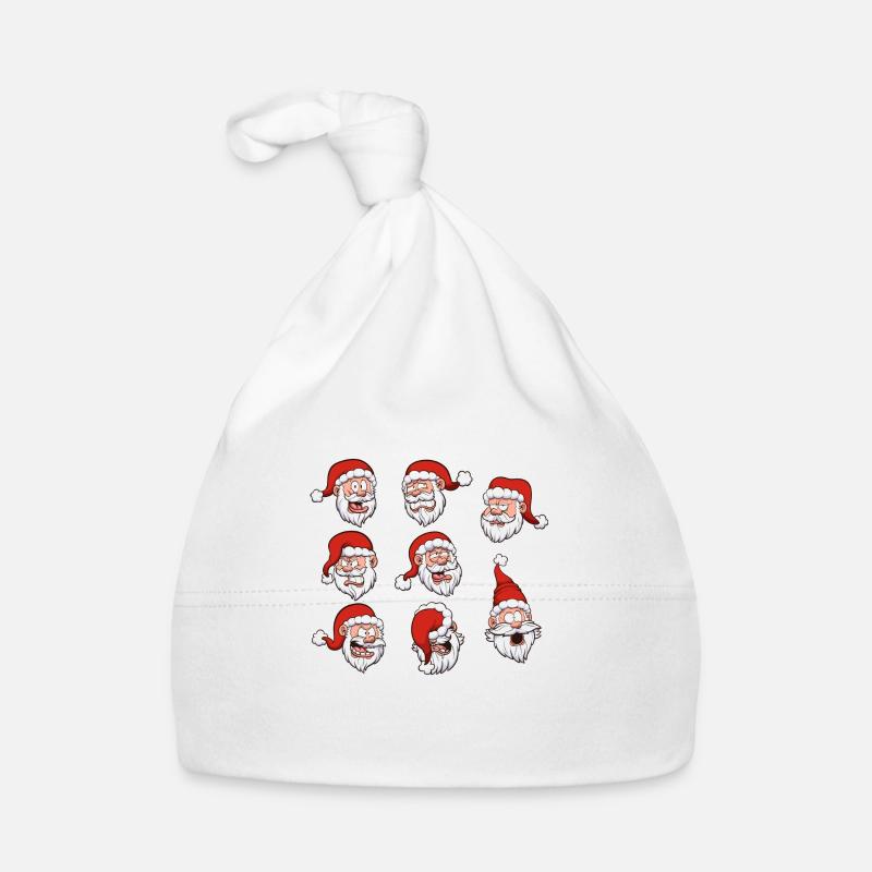 Weihnachtsmann-Gesichter Baby Bio-Mütze