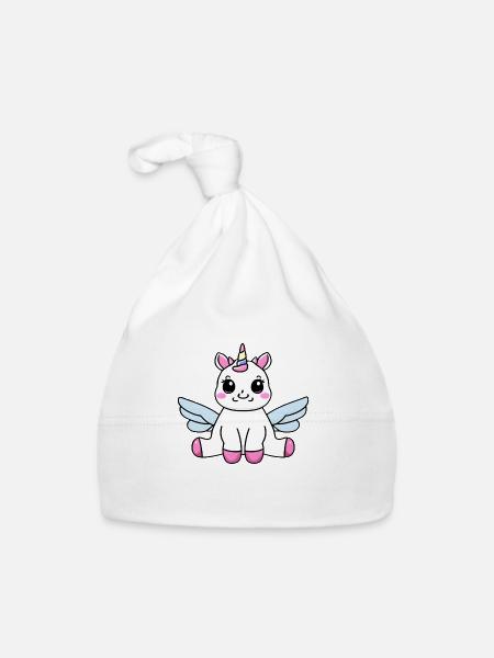 Unicorn Mythical Creature Girl Mythical Beast Unicorns - Organic Baby Cap - white - Front