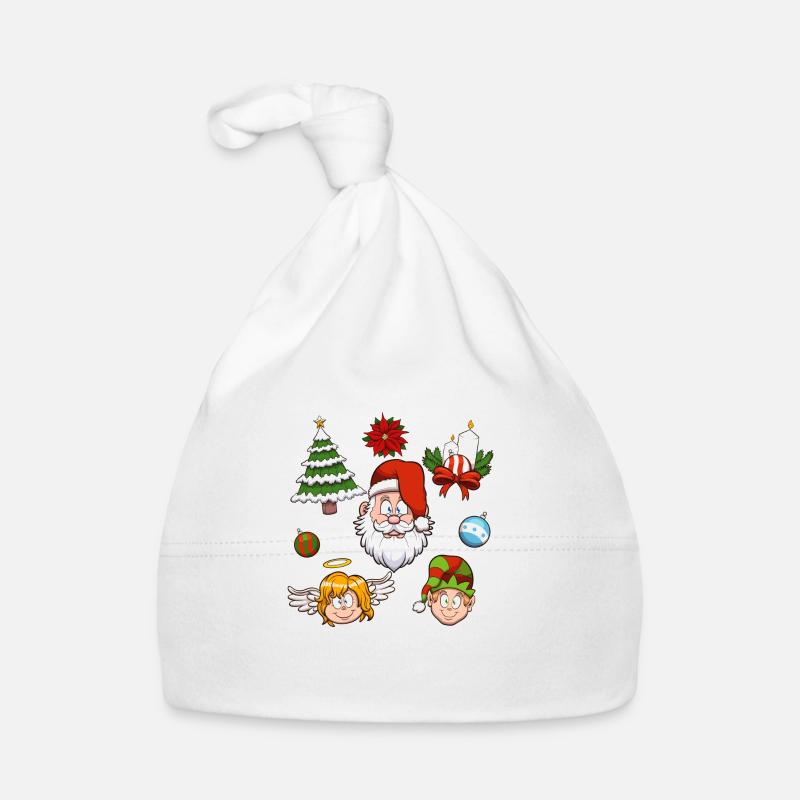 Weihnachtliche Elemente Baby Bio-Mütze