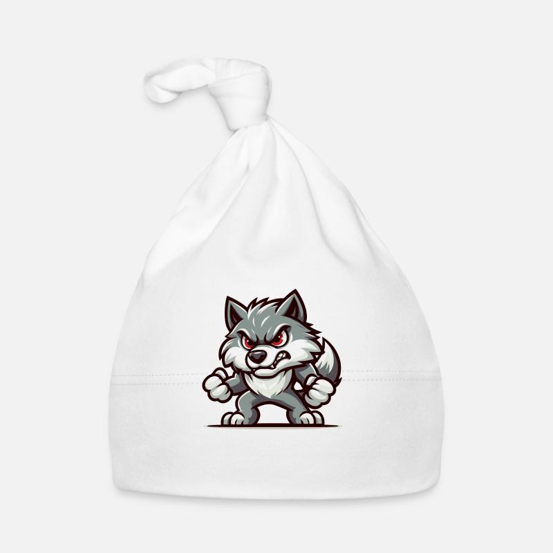 Dessin d’un loup : représentation d’animaux majestueux Bonnet bio Bébé