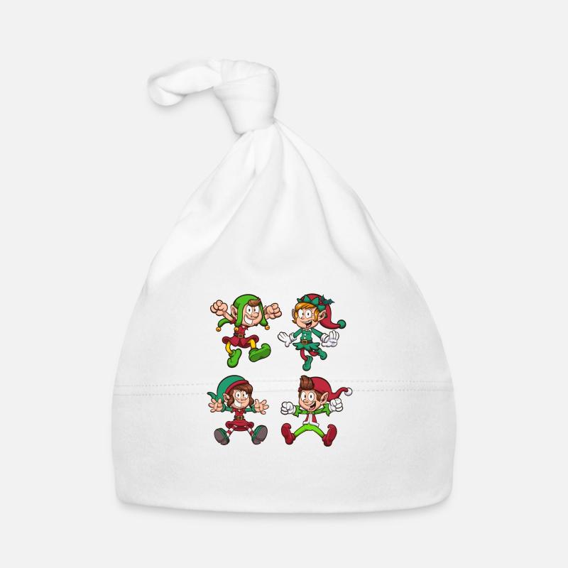 Elfi di Natale Cappellino ecologico per neonato