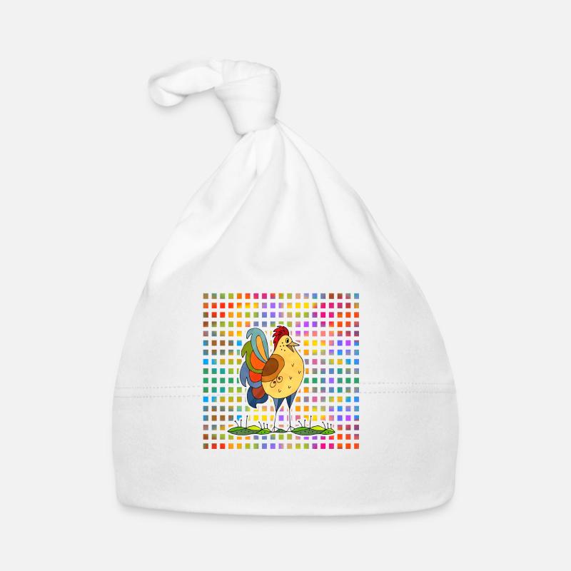 Rooster Organic Baby Cap