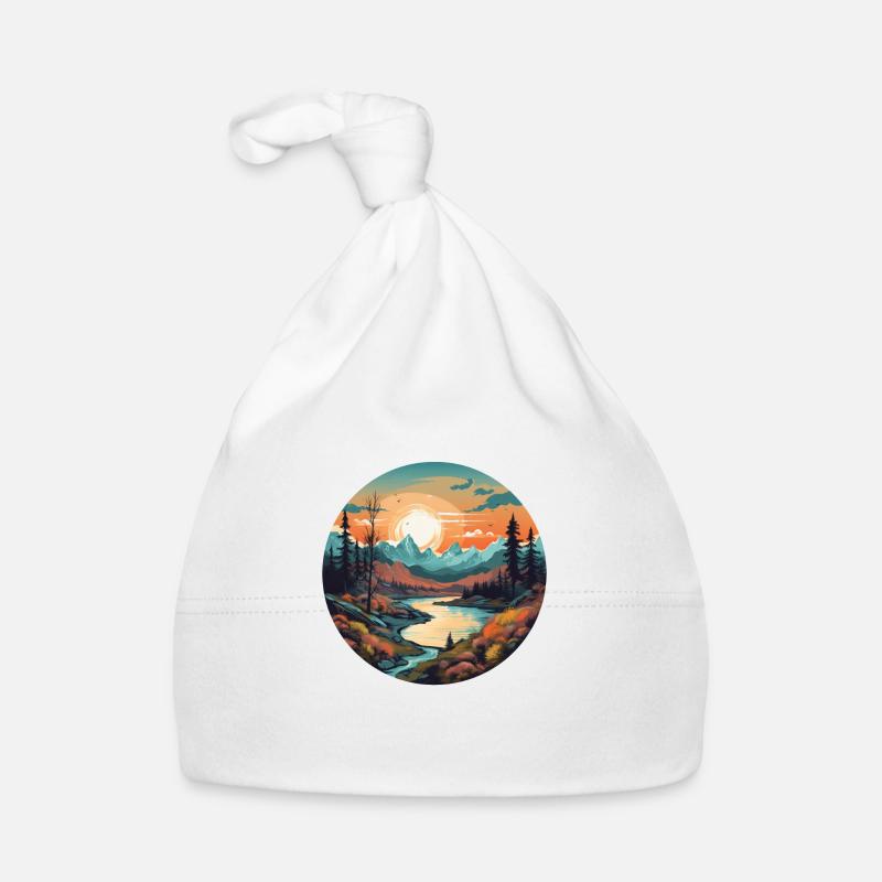 Sunset dreamscape Organic Baby Cap