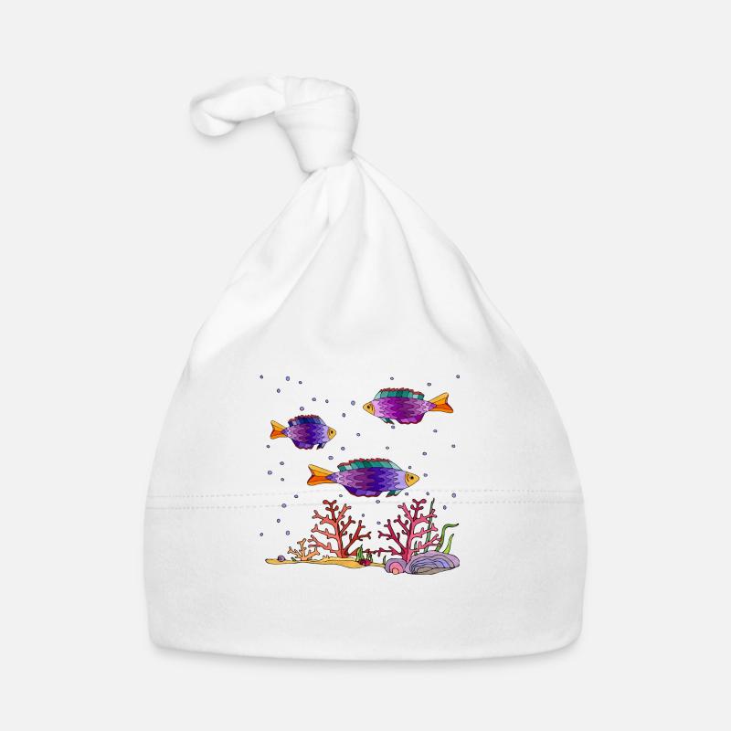 Fishes Organic Baby Cap