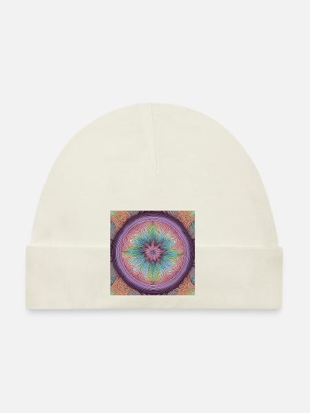 Pattern pastel1 - Organic Baby Cap - white - Front