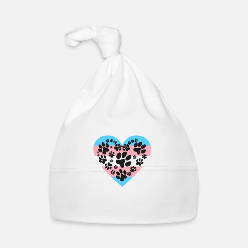 Fierté du chiot trans - Bonnet bio Bébé - blanc
