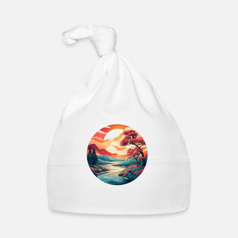 Japan-Landschaft Baby Bio-Mütze