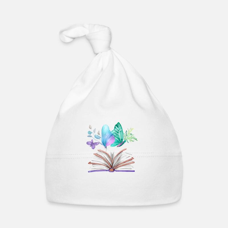 Buch Lesen Bücher Leser Buchliebhaber Geschenk Baby Bio-Mütze
