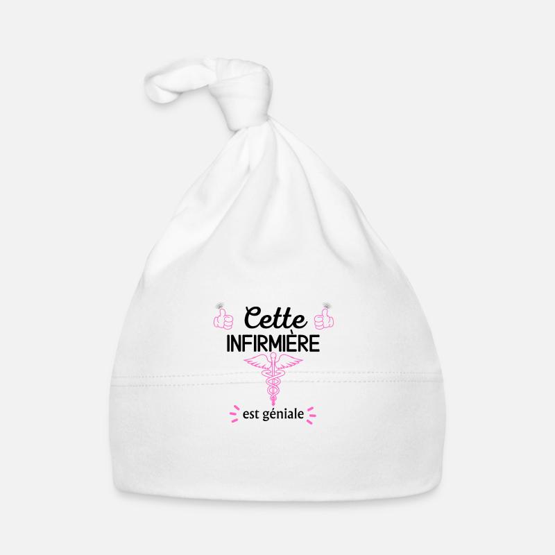 INFIRMIÈRE PARFAITE - Bonnet bio Bébé - blanc