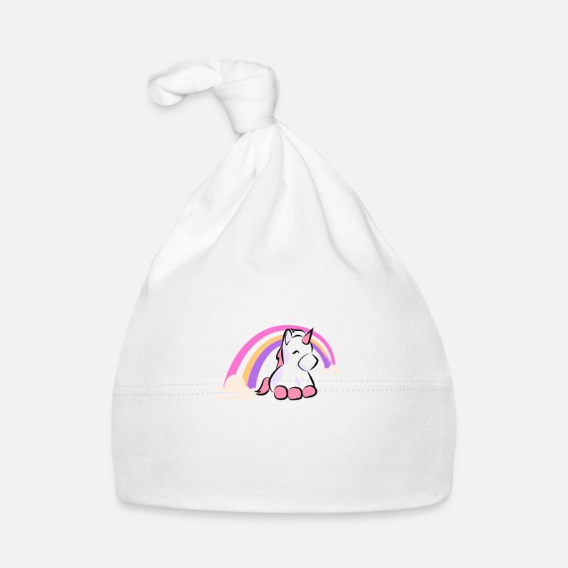 Licorne et arc-en-ciel Design Bonnet bio Bébé