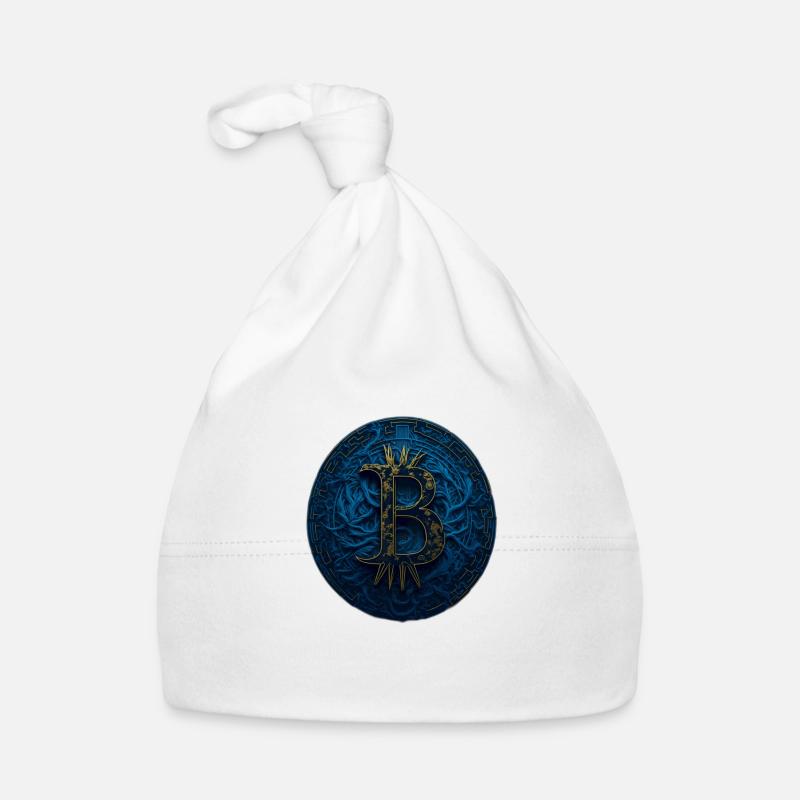 Bitcoin Blue Gold Organic Baby Cap