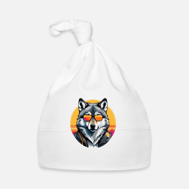 Loup - Bonnet bio Bébé - blanc