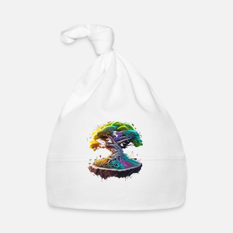 Lebensbaum Meditation Yoga Baum des Lebens Baby Bio-Mütze