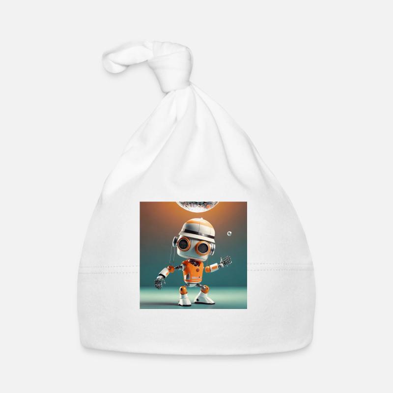 Roboter tanzt auf einer Party Baby Bio-Mütze