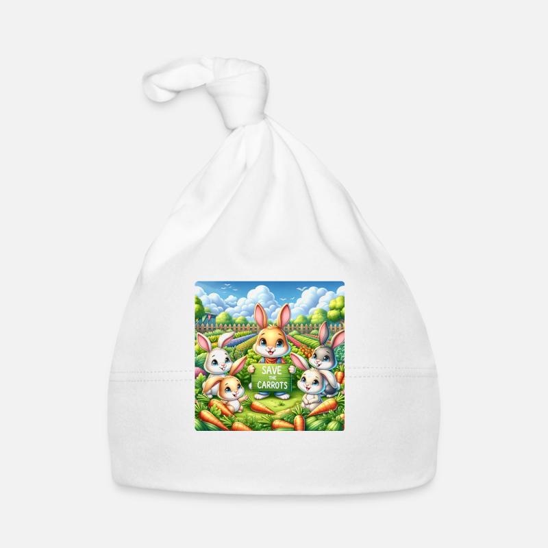 Conservez les carottes - Bonnet bio Bébé - blanc