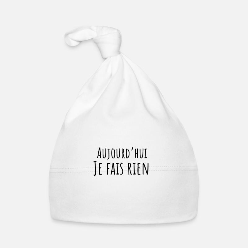 Heute mache ich nichts - lustige Geschenkidee Baby Bio-Mütze