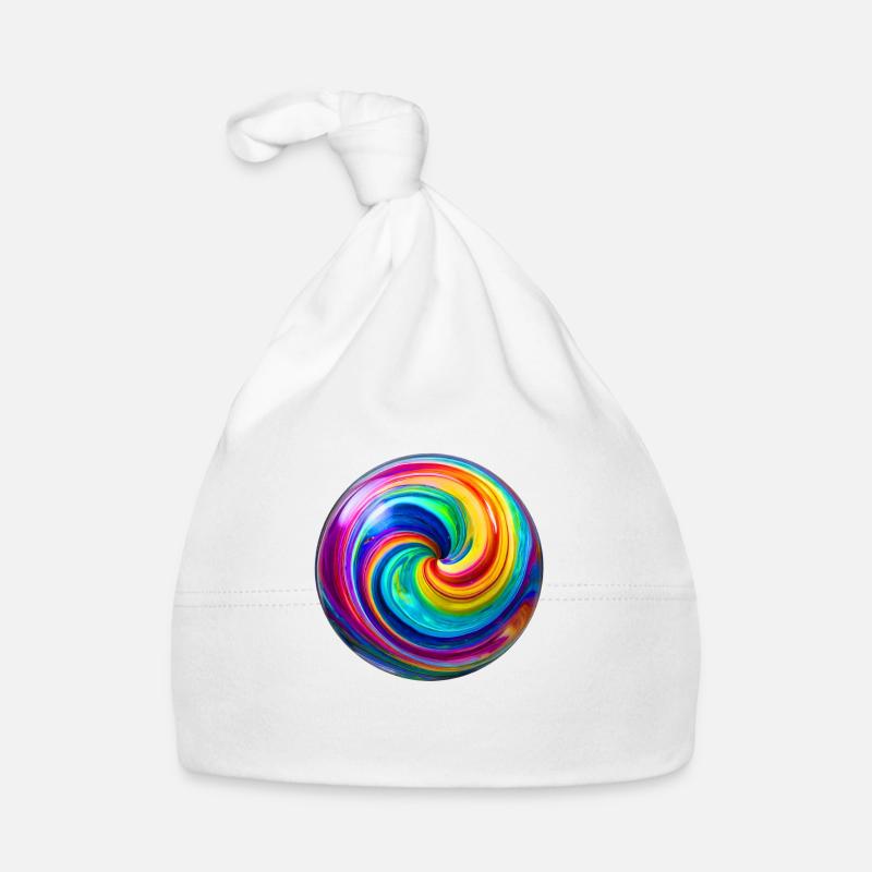 Magic Swirl Murmel - Baby Bio-Mütze - Weiß
