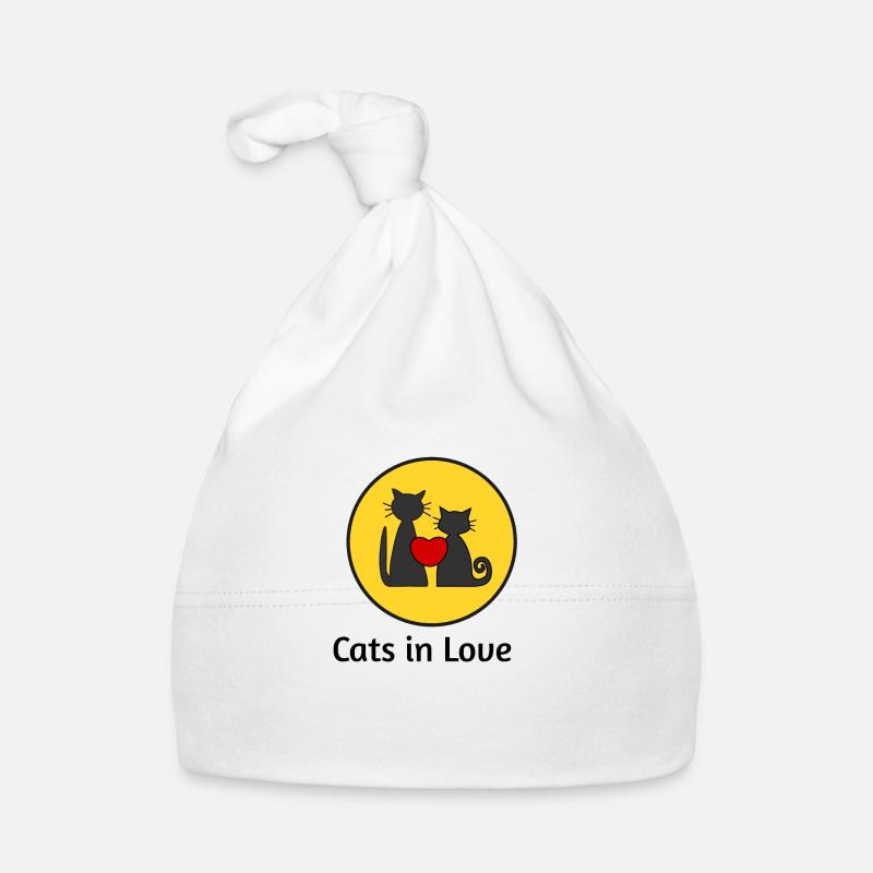 Chats amoureux Bonnet bio Bébé